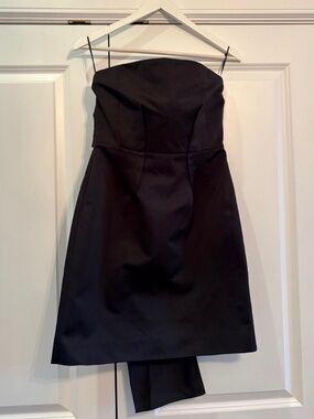 Strapless Black Cocktail Dress